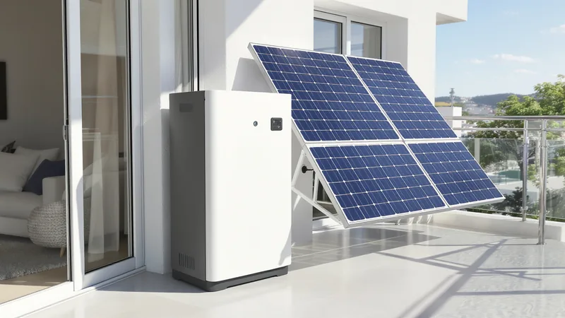 Batteriespeicher für ein Balkonkraftwerk auf einem Balkon